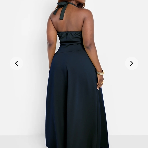 Isabella Halter Skater Maxi Dress - Black - Picture 3 of 3